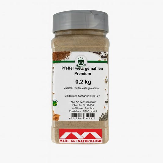 Pfeffer weiß gemahlen Premium 200g