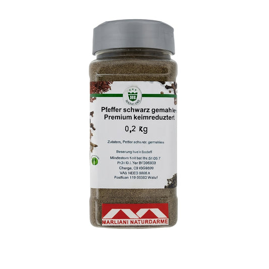 Pfeffer schwarz gemahlen Premium keimreduziert 200g