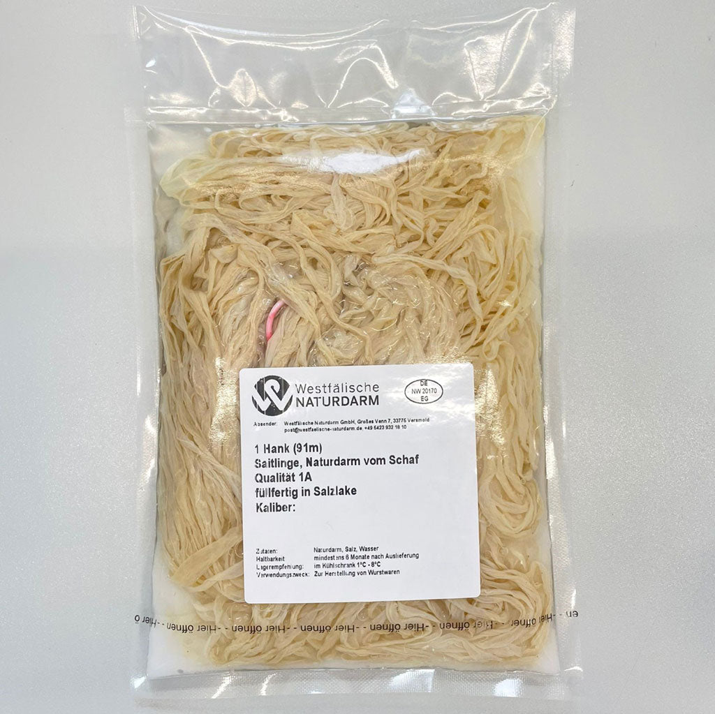 Schafsdarm Naturdarm 1A – Kaliber 16/18, 20-Meter-Bund, Top-Qualität