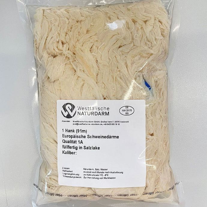 Schweinedärme 1A - Kaliber 32/34 (grün/weiß)
